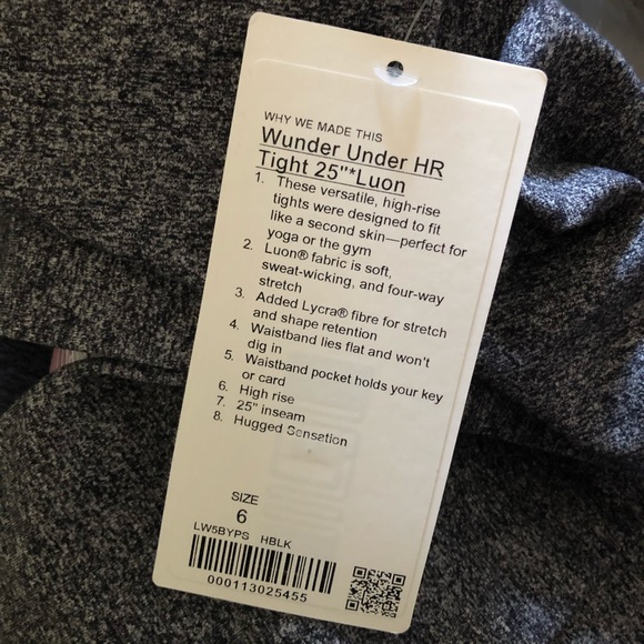 Lululemon Wunder Under High Rise 25” Heathered - Picture 2 of 2